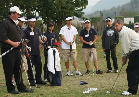 Iain Robers Todd Howard Junior Golf Clinic Hong Kong Golf